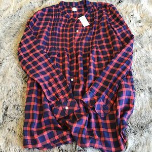Gap Plaid Tunic Top NWT